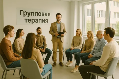 Групповая терапия в реабилитационном центре